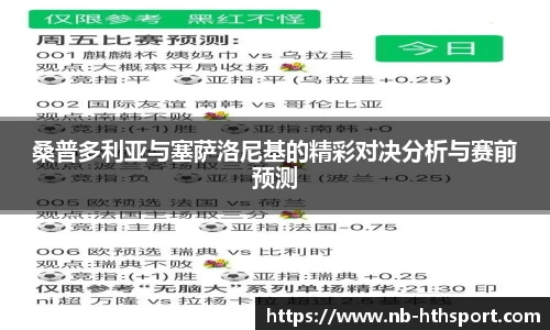 桑普多利亚与塞萨洛尼基的精彩对决分析与赛前预测